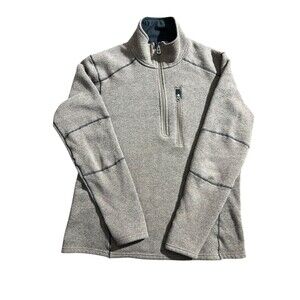 Kuhl Sweater Mens Brown Interceptr Fleece Quarter Zip 1/4 Pullover Sweatshirt M